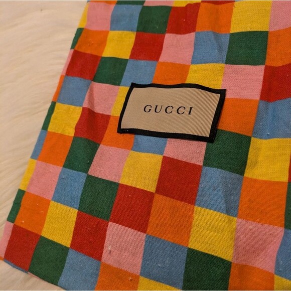 GUCCI Dust Bag Travel Storage Dust Bag Checker 17.5"x8.25" - Picture 2 of 4